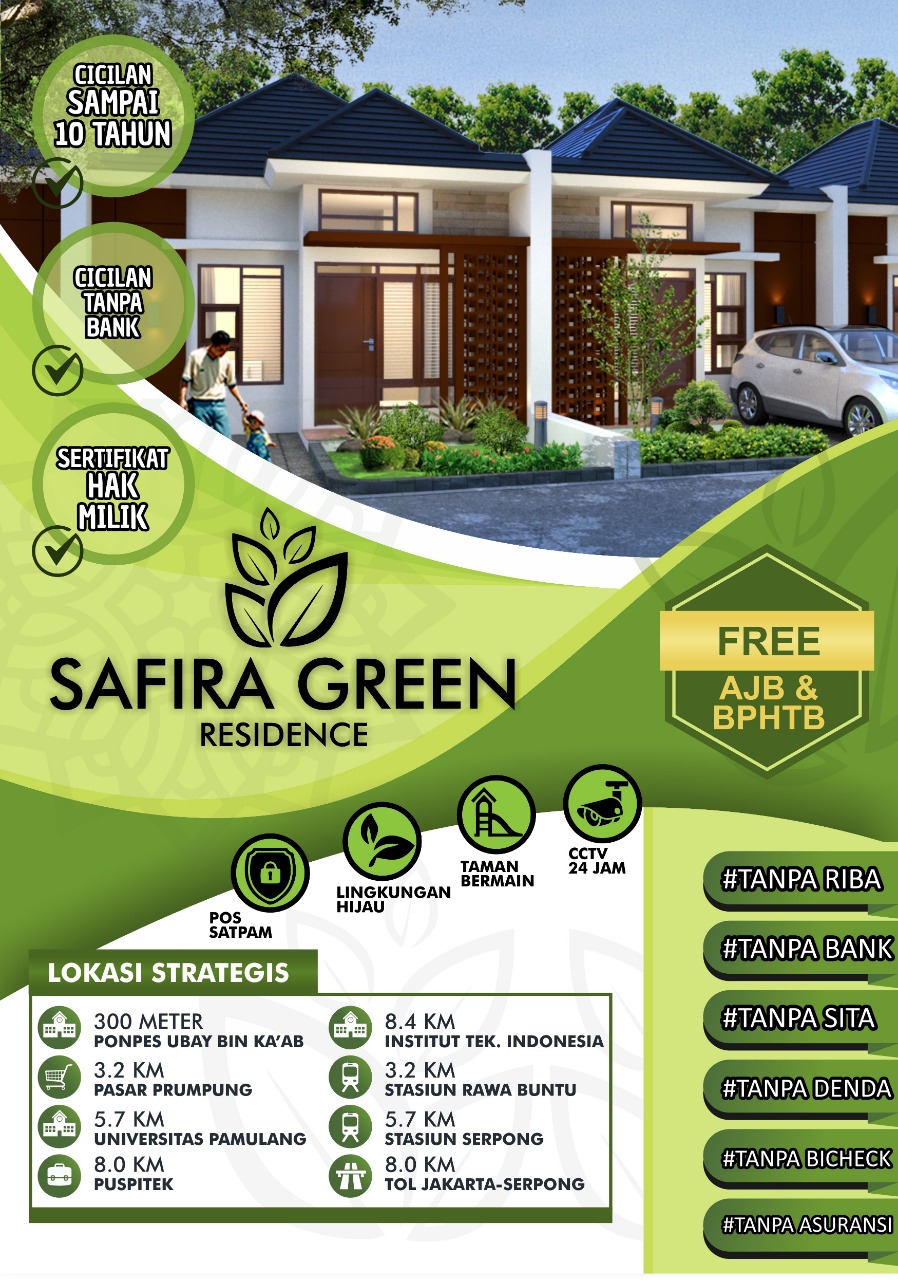 Safira Green Residence, Perumahan Serpong Rawabuntu